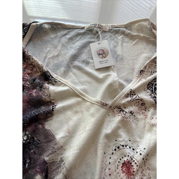 Hbeyyto Women's Floral Pattern VNeck Sleeveless Sun Dress. Plus Size 4XL - Picture 9 of 14